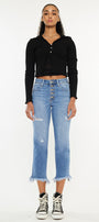 Zuzanna High Rise Crop Straight Leg Jeans - Official Kancan USA