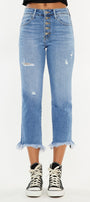 Zuzanna High Rise Crop Straight Leg Jeans - Official Kancan USA