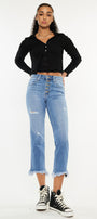 Zuzanna High Rise Crop Straight Leg Jeans - Official Kancan USA