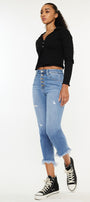 Zuzanna High Rise Crop Straight Leg Jeans - Official Kancan USA
