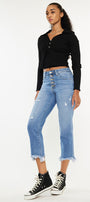 Zuzanna High Rise Crop Straight Leg Jeans - Official Kancan USA