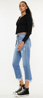 Zuzanna High Rise Crop Straight Leg Jeans - Official Kancan USA