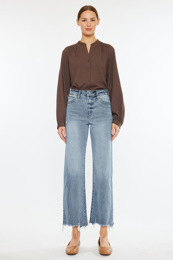 Violet High Rise Slim Wide Leg Jeans - Official Kancan USA