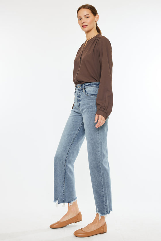 Violet High Rise Slim Wide Leg Jeans - Official Kancan USA