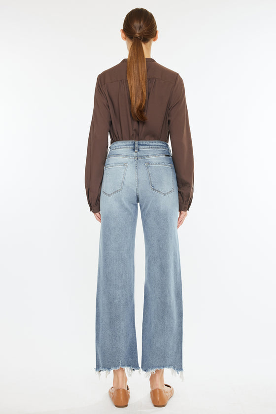 Violet High Rise Slim Wide Leg Jeans - Official Kancan USA