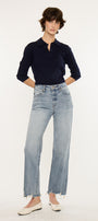 Violet High Rise Slim Wide Leg Jeans - Official Kancan USA