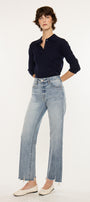 Violet High Rise Slim Wide Leg Jeans - Official Kancan USA