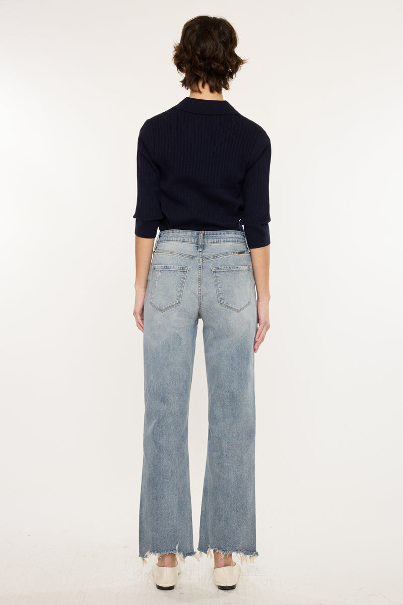 Violet High Rise Slim Wide Leg Jeans - Official Kancan USA