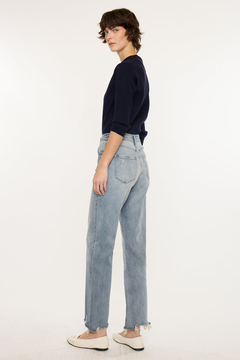 Violet High Rise Slim Wide Leg Jeans - Official Kancan USA