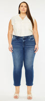 Candice Mid Rise Slim Straight Fit Jeans (Plus Size) - Official Kancan USA