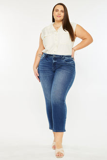 Candice Mid Rise Slim Straight Fit Jeans (Plus Size) - Official Kancan USA