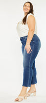 Candice Mid Rise Slim Straight Fit Jeans (Plus Size) - Official Kancan USA