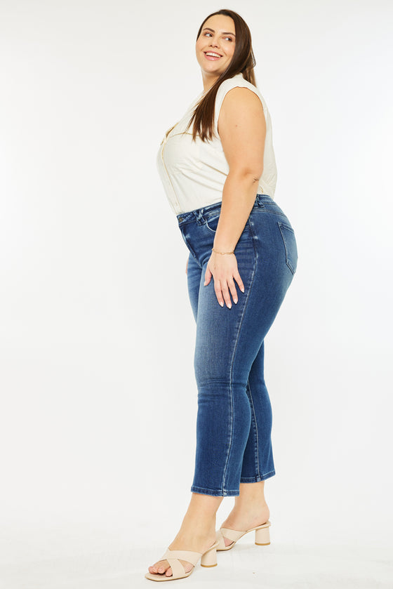Candice Mid Rise Slim Straight Fit Jeans (Plus Size) - Official Kancan USA