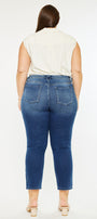 Candice Mid Rise Slim Straight Fit Jeans (Plus Size) - Official Kancan USA