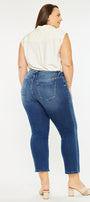 Candice Mid Rise Slim Straight Fit Jeans (Plus Size) - Official Kancan USA