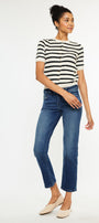 Dolores Mid Rise Slim Straight Leg Fit Jeans - Official Kancan USA