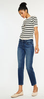 Dolores Mid Rise Slim Straight Leg Fit Jeans - Official Kancan USA