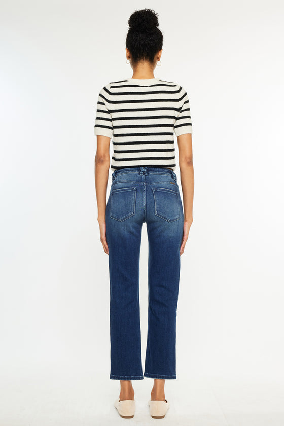 Dolores Mid Rise Slim Straight Leg Fit Jeans - Official Kancan USA