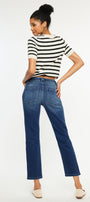 Dolores Mid Rise Slim Straight Leg Fit Jeans - Official Kancan USA