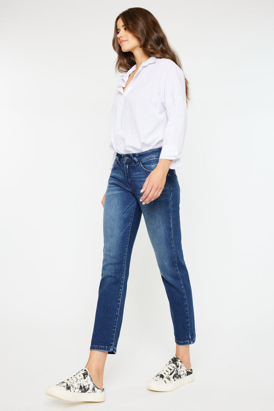 Dolores  Mid Rise Slim Straight Fit Jeans - Official Kancan USA