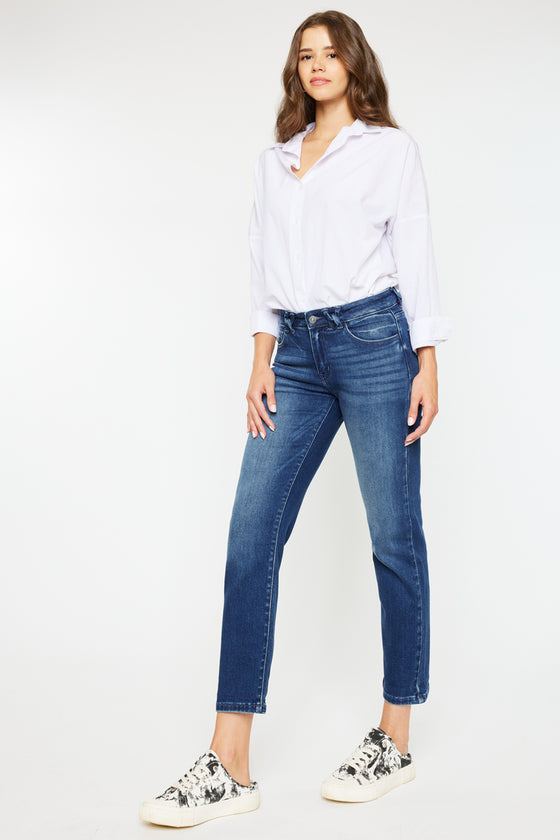 Dolores  Mid Rise Slim Straight Fit Jeans - Official Kancan USA