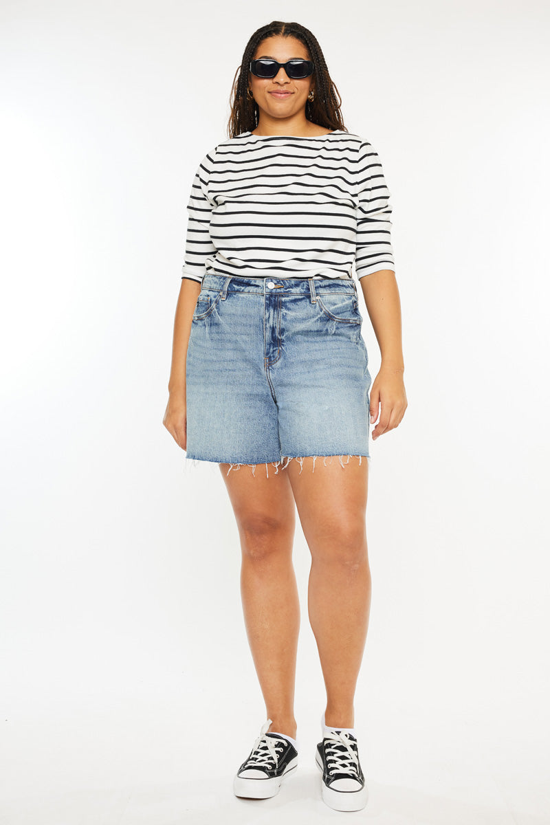 June High Rise Shorts (Plus Size) - Official Kancan USA