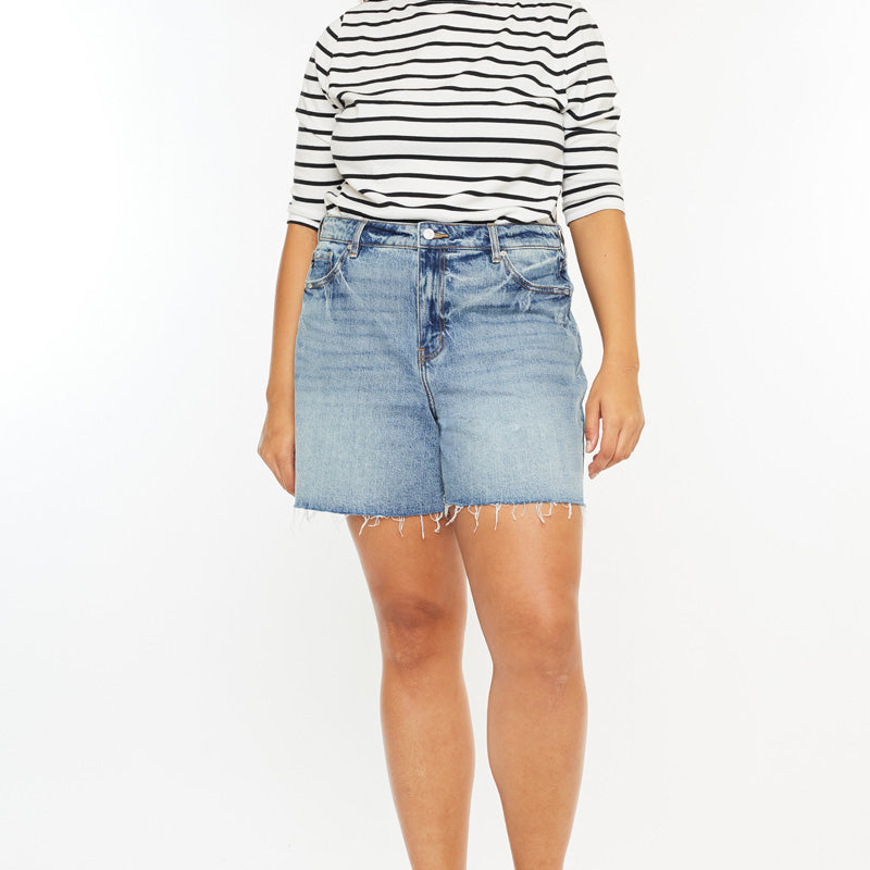 June High Rise Shorts (Plus Size) - Official Kancan USA