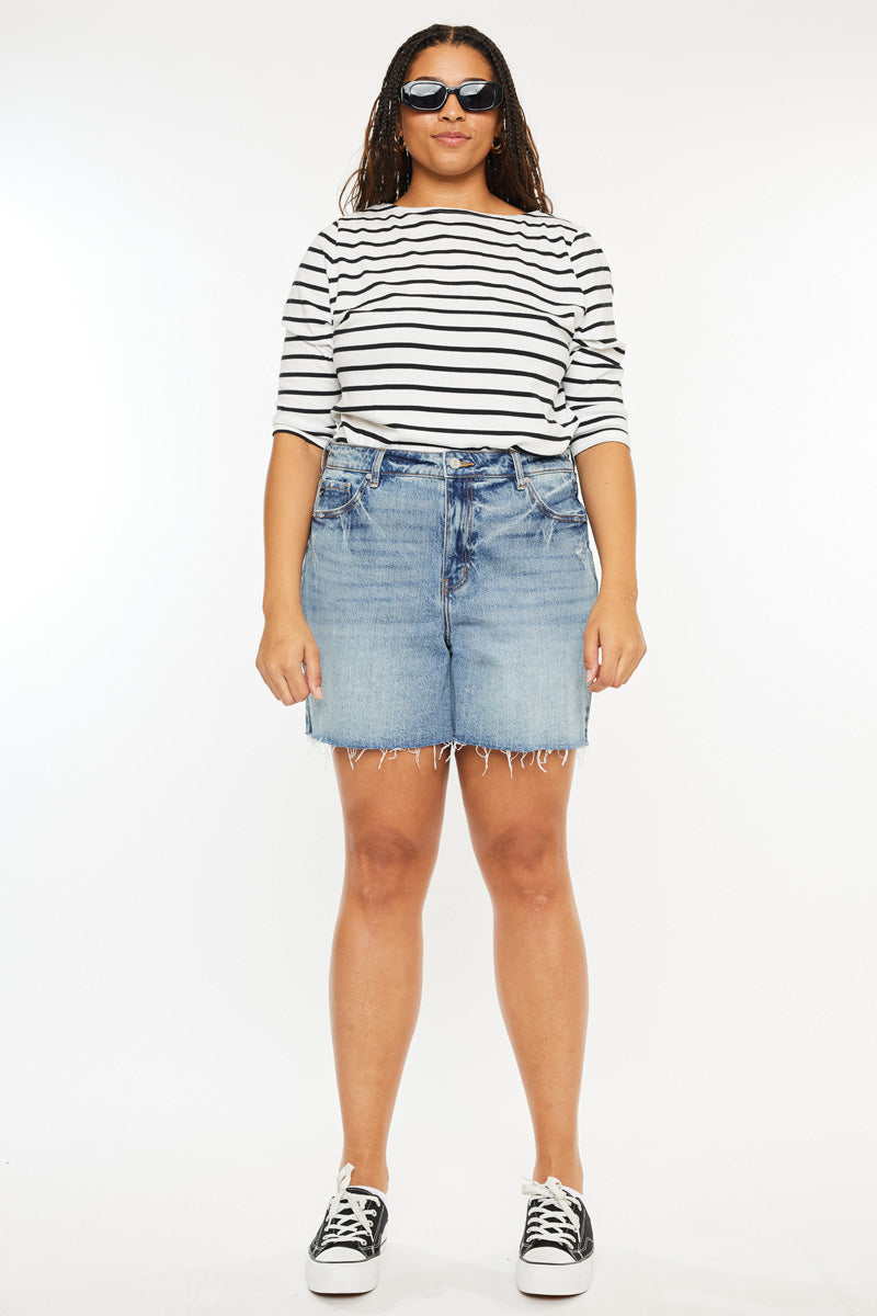 June High Rise Shorts (Plus Size) – Kancan USA
