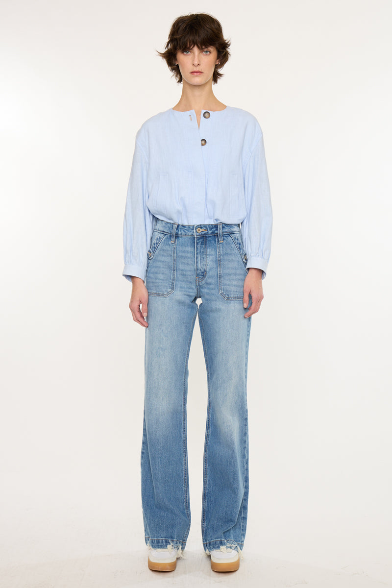 Yezmin High Rise Wide Flare - Official Kancan USA