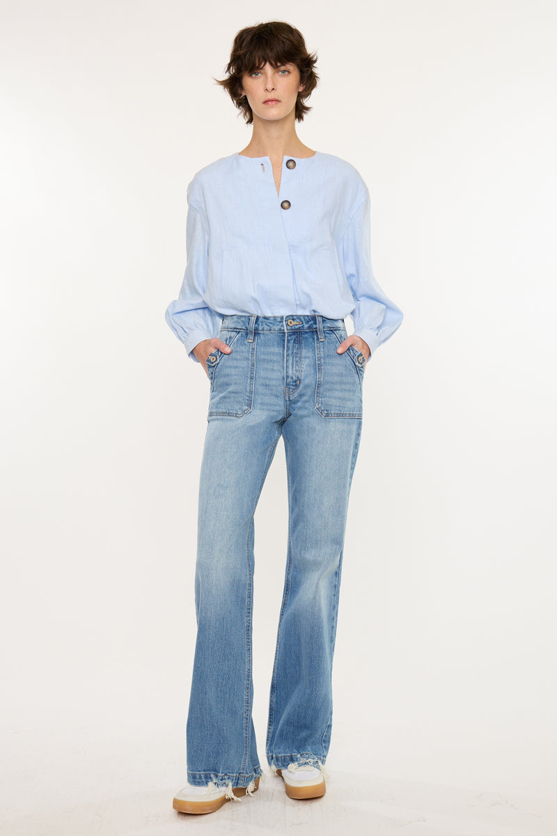 Yezmin High Rise Wide Flare - Official Kancan USA