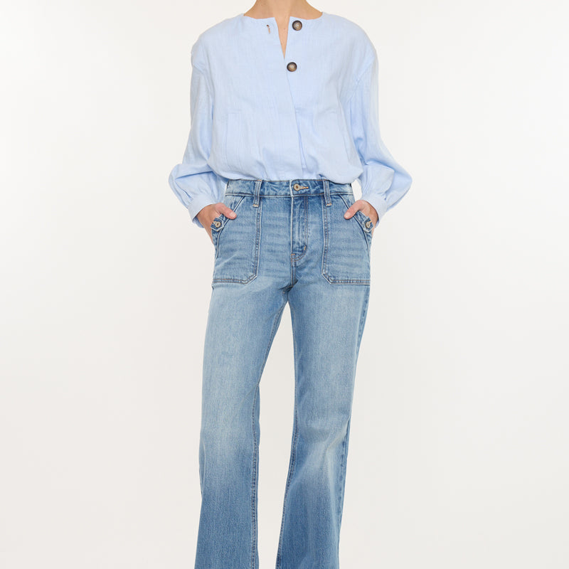 Yezmin High Rise Wide Flare - Official Kancan USA