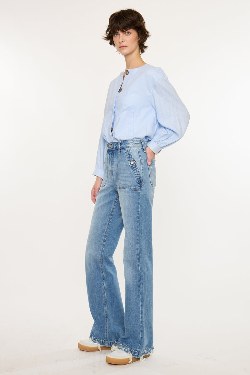 Yezmin High Rise Wide Flare - Official Kancan USA