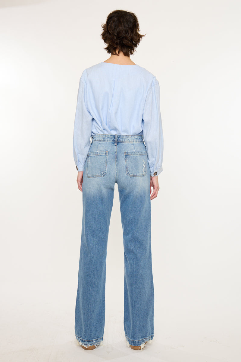 Yezmin High Rise Wide Flare - Official Kancan USA