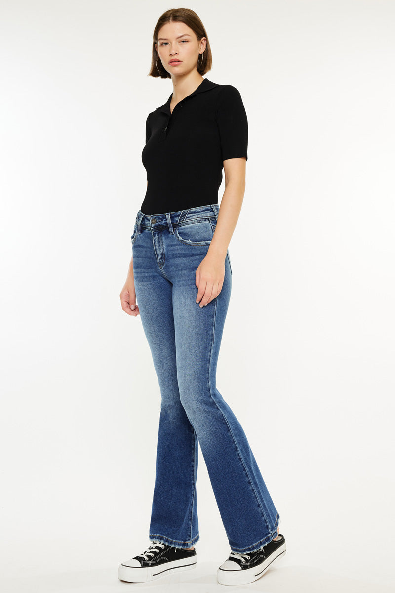 Marline Mid Rise Flare Jeans – Kancan USA