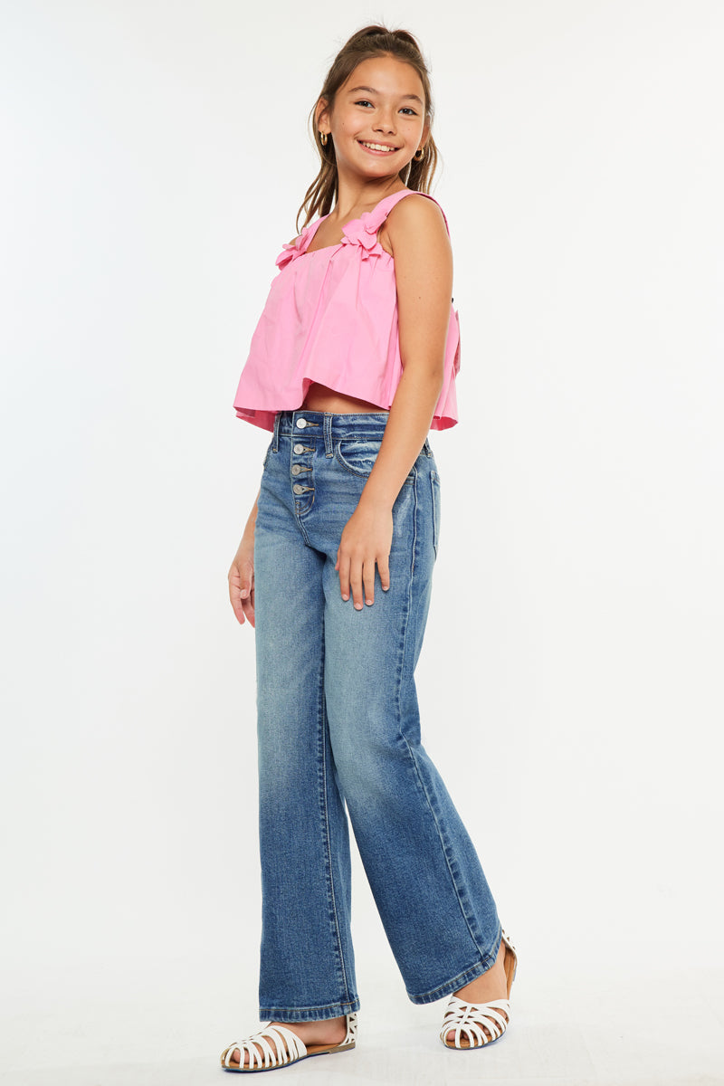 Celine High Rise Kids 90's Flare Jeans - Official Kancan USA