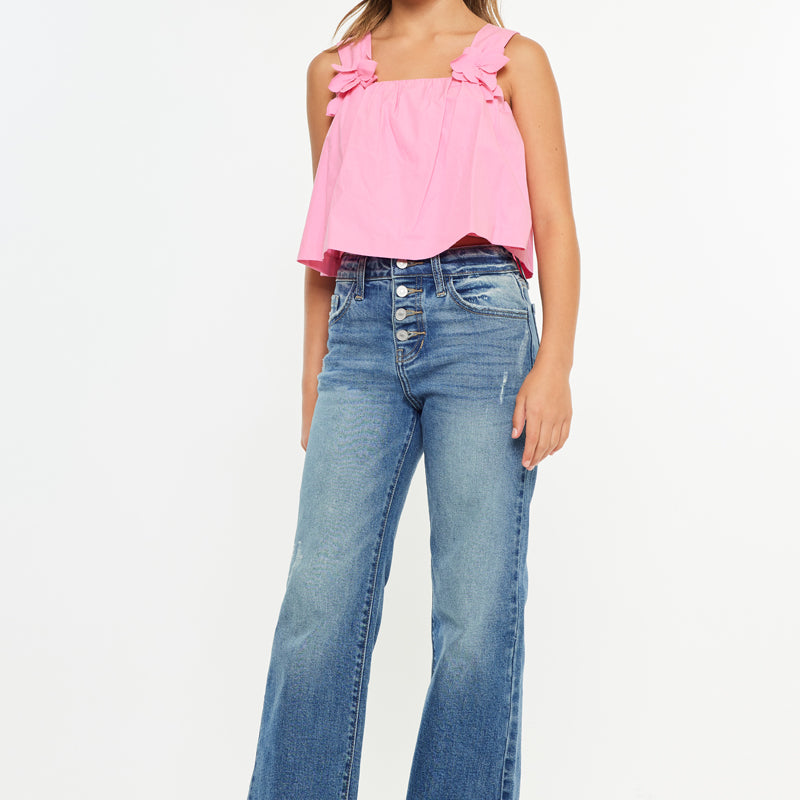 Celine High Rise Kids 90's Flare Jeans - Official Kancan USA