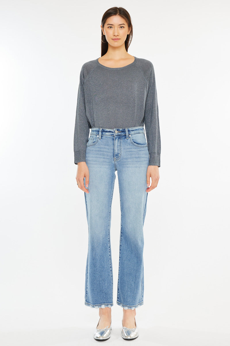 Melissa High Rise Slim Wide Leg Jeans - Official Kancan USA