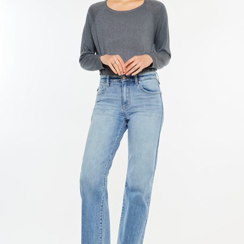 Melissa High Rise Slim Wide Leg Jeans - Official Kancan USA