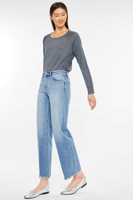 Melissa High Rise Slim Wide Leg Jeans - Official Kancan USA
