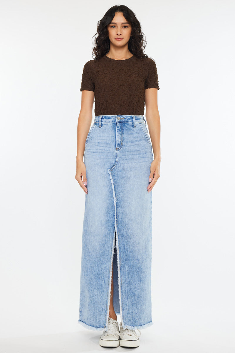 Anette High Rise Maxi Denim Skirt – Kancan USA