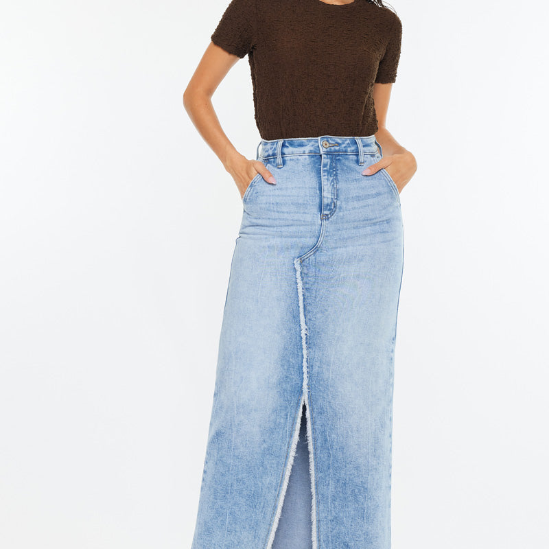 Anette High Rise Maxi Denim Skirt - Official Kancan USA