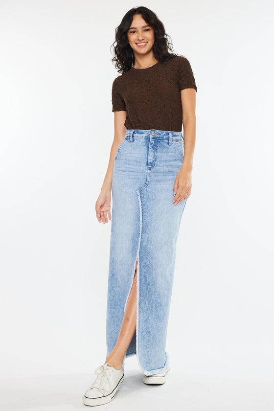 Anette High Rise Maxi Denim Skirt - Official Kancan USA