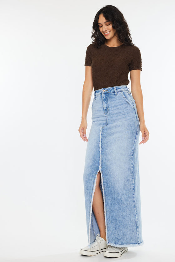 Anette High Rise Maxi Denim Skirt - Official Kancan USA