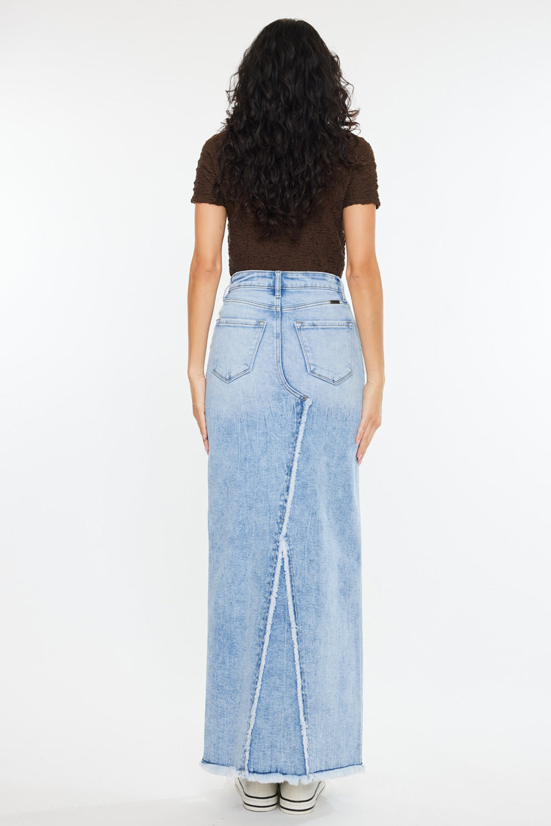 Anette High Rise Maxi Denim Skirt | Kancan USA