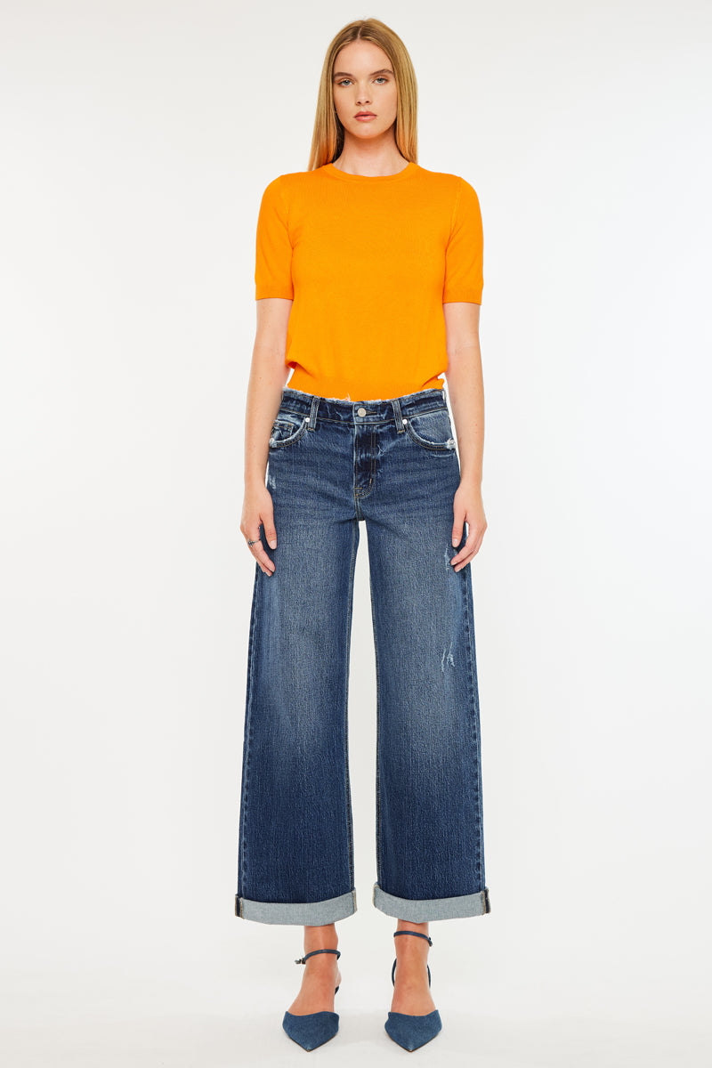 Rosie High Rise Wide Leg Jeans - Official Kancan USA