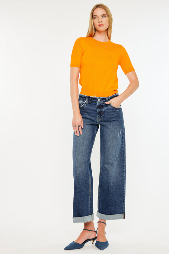 Rosie High Rise Wide Leg Jeans - Official Kancan USA