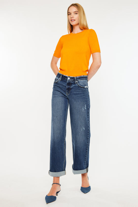 Rosie High Rise Wide Leg Jeans - Official Kancan USA