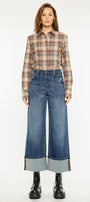 Beanie High Rise Ankle Wide Leg Jeans - Official Kancan USA