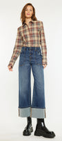 Beanie High Rise Ankle Wide Leg Jeans - Official Kancan USA