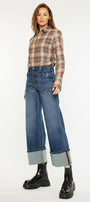 Beanie High Rise Ankle Wide Leg Jeans - Official Kancan USA